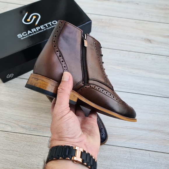 Tobacco Chelsea Leather Derby Boots main image 5